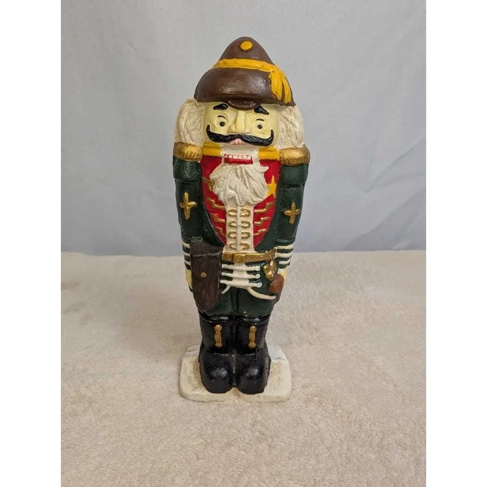 Vintage Cast Iron Nutcracker Soldier Door Stop Decorative Figurine Holiday‎